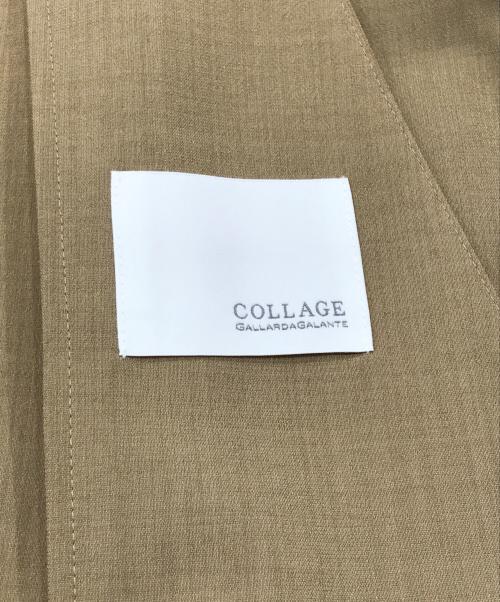 COLLAGE（コラージュ）COLLAGE (コラージュ) シアーノーカラージャケット ベージュ サイズ:Freeの古着・服飾アイテム