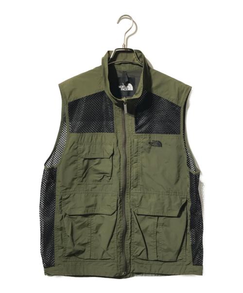 THE NORTH FACE（ザ ノース フェイス）THE NORTH FACE (ザ ノース フェイス) Earthly Mesh Vest カーキ×ブラック サイズ:Lの古着・服飾アイテム