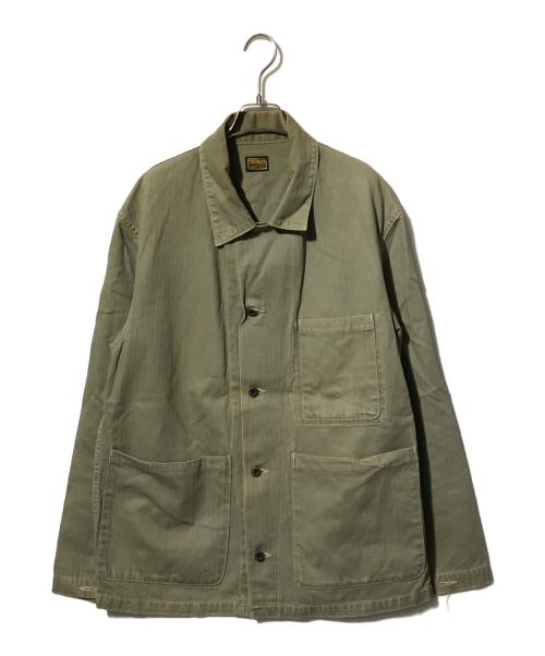 TENDERLOIN（テンダーロイン）TENDERLOIN (テンダーロイン) ヘリンボーンカバーオール グリーン サイズ:Lの古着・服飾アイテム