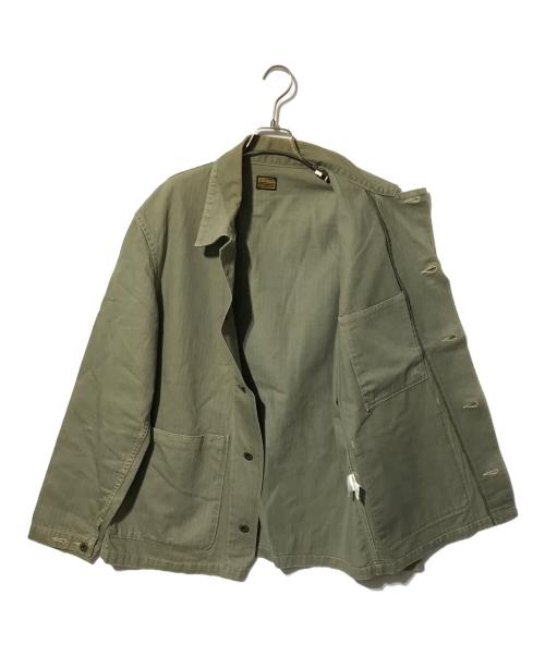 TENDERLOIN（テンダーロイン）TENDERLOIN (テンダーロイン) ヘリンボーンカバーオール グリーン サイズ:Lの古着・服飾アイテム