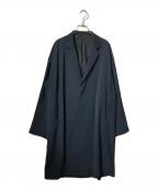 LAD MUSICIANラッドミュージシャン）の古着「ポリエステル ツイル ロングコート」｜ネイビー