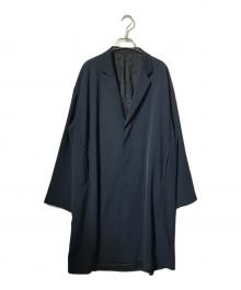 LAD MUSICIAN（ラッドミュージシャン）の古着「ポリエステル ツイル ロングコート」｜ネイビー