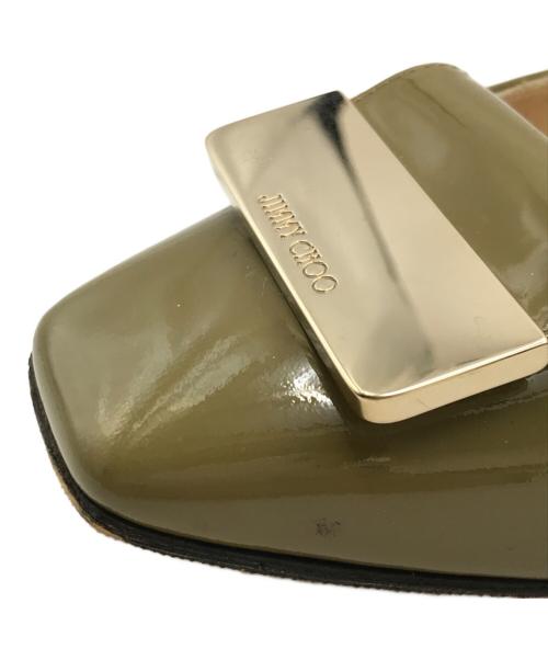 JIMMY CHOO（ジミーチュウ）JIMMY CHOO (ジミーチュウ) エナメルパンプス カーキ サイズ:37の古着・服飾アイテム