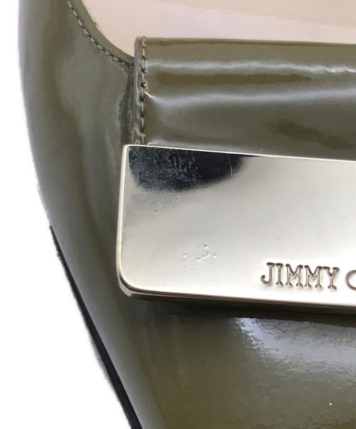 JIMMY CHOO（ジミーチュウ）JIMMY CHOO (ジミーチュウ) エナメルパンプス カーキ サイズ:37の古着・服飾アイテム