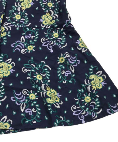 GRACE CONTINENTAL（グレースコンチネンタル）GRACE CONTINENTAL (（グレースコンチネンタル) リーフプリントワンピース ネイビー サイズ:36の古着・服飾アイテム