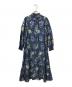 GRACE CONTINENTAL（（グレースコンチネンタル）の古着「リーフプリントワンピース」｜ネイビー
