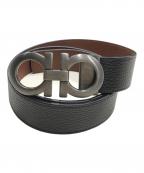 Salvatore Ferragamoサルヴァトーレ フェラガモ）の古着「ガンチーニバックルレザーベルト」｜ブラック