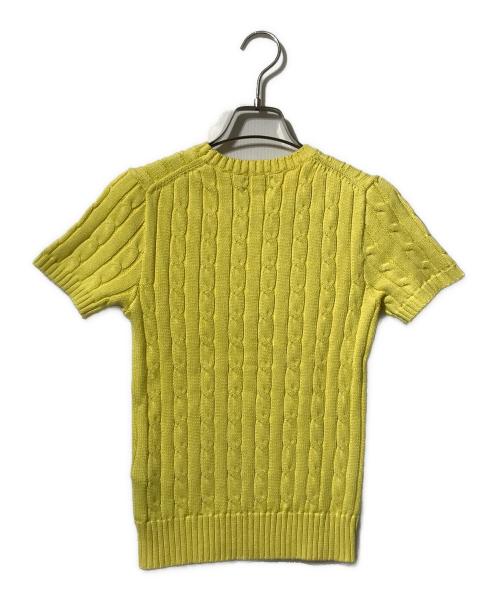 POLO RALPH LAUREN（ポロ・ラルフローレン）POLO RALPH LAUREN (ポロ・ラルフローレン) 半袖ポニー刺繍ニット イエロー サイズ:Mの古着・服飾アイテム