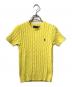 POLO RALPH LAUREN（ポロ・ラルフローレン）の古着「半袖ポニー刺繍ニット」｜イエロー