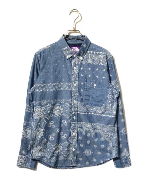 THE NORTHFACE PURPLELABEL（ザ・ノースフェイス パープルレーベル）THE NORTHFACE PURPLELABEL (ザ・ノースフェイス パープルレーベル) 長袖シャツ インディゴ サイズ:Mの古着・服飾アイテム