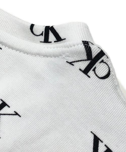 Calvin Klein Jeans（カルバンクラインジーンズ）Calvin Klein Jeans (カルバンクラインジーンズ) ロゴプリントボディースーツ ホワイト サイズ:Lの古着・服飾アイテム