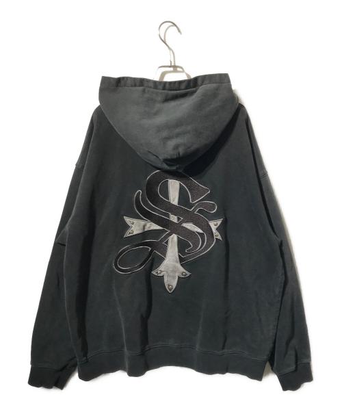 SUPPLIER（サプライヤー）SUPPLIER (サプライヤー) ボクシーフィットジップロゴフーディ ブラック サイズ:XLの古着・服飾アイテム