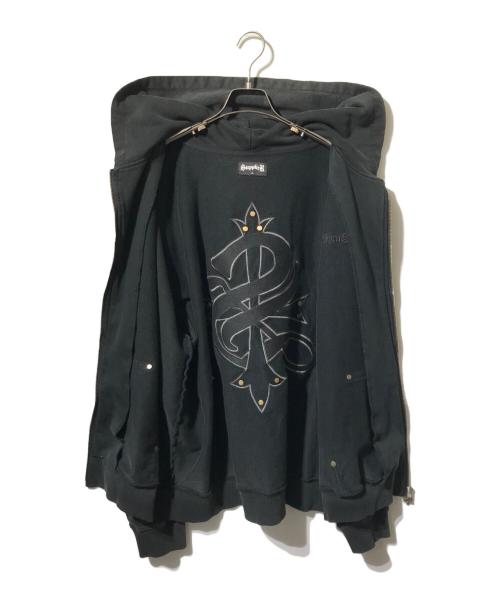SUPPLIER（サプライヤー）SUPPLIER (サプライヤー) ボクシーフィットジップロゴフーディ ブラック サイズ:XLの古着・服飾アイテム