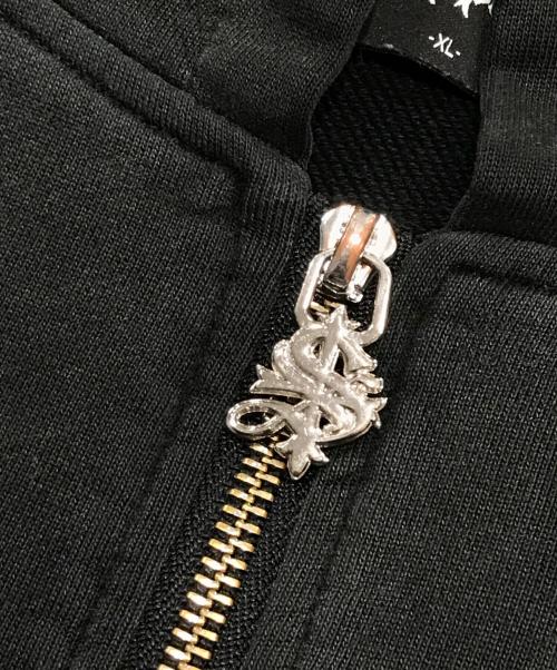 SUPPLIER（サプライヤー）SUPPLIER (サプライヤー) ボクシーフィットジップロゴフーディ ブラック サイズ:XLの古着・服飾アイテム