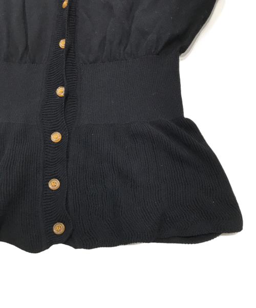Vivienne Westwood（ヴィヴィアンウエストウッド）Vivienne Westwood (ヴィヴィアンウエストウッド) オーブ刺繍カーディガン ブラック サイズ:Mの古着・服飾アイテム