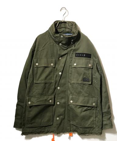 中古・古着通販】DIESEL (ディーゼル) ミリタリージャケット カーキ