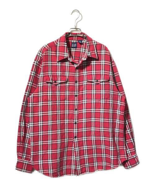 GAP（ギャップ）GAP (ギャップ) チェックネルシャツ/長袖シャツ レッド サイズ:Lの古着・服飾アイテム