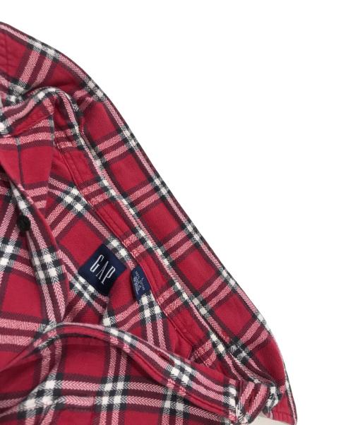 GAP（ギャップ）GAP (ギャップ) チェックネルシャツ/長袖シャツ レッド サイズ:Lの古着・服飾アイテム