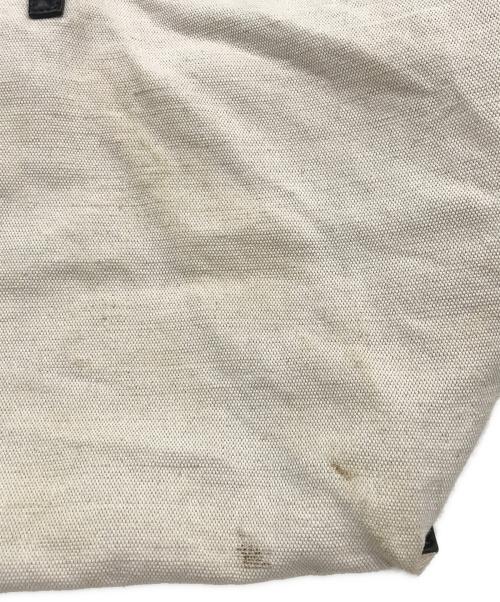 JIL SANDER（ジルサンダー）JIL SANDER (ジルサンダー) レザーハンドルキャンバストートバッグ アイボリーの古着・服飾アイテム