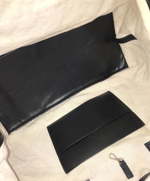 JIL SANDER（ジルサンダー）JIL SANDER (ジルサンダー) レザーハンドルキャンバストートバッグ アイボリーの古着・服飾アイテム