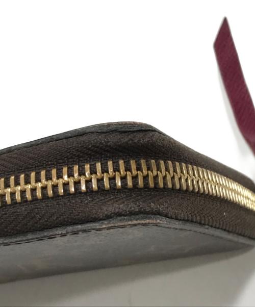 LOUIS VUITTON（ルイ ヴィトン）LOUIS VUITTON (ルイ ヴィトン) ラウンドファスナー長財布 ブラウン×ピンクの古着・服飾アイテム