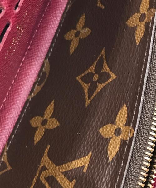 LOUIS VUITTON（ルイ ヴィトン）LOUIS VUITTON (ルイ ヴィトン) ラウンドファスナー長財布 ブラウン×ピンクの古着・服飾アイテム