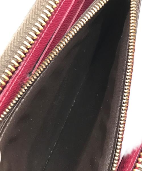 LOUIS VUITTON（ルイ ヴィトン）LOUIS VUITTON (ルイ ヴィトン) ラウンドファスナー長財布 ブラウン×ピンクの古着・服飾アイテム