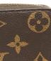 中古・古着 LOUIS VUITTON (ルイ ヴィトン) ラウンドファスナー長財布 ブラウン×ピンク：30000円