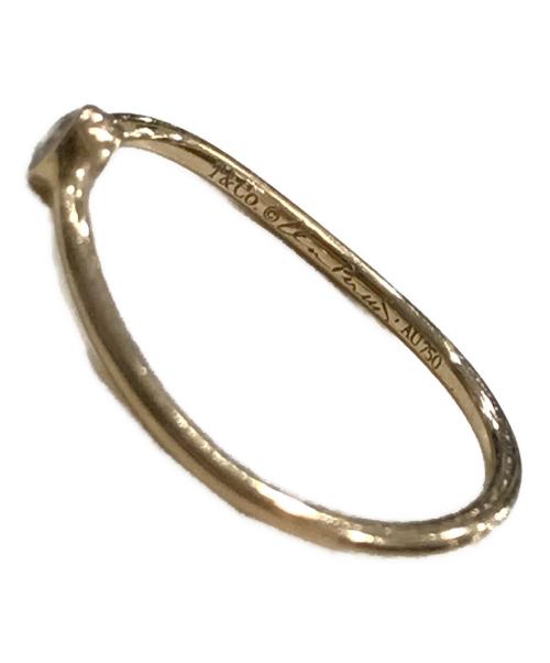 TIFFANY & Co.（ティファニー）Tiffany & Co. (ティファニー) ウェーブシングルロウ ダイヤモンドリング サイズ:8号の古着・服飾アイテム