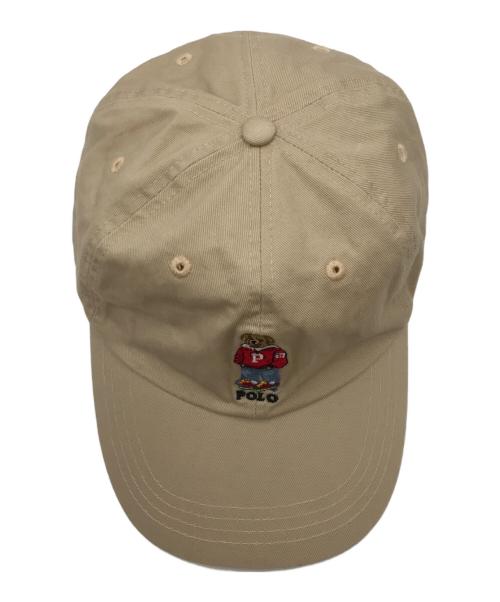 POLO RALPH LAUREN（ポロ・ラルフローレン）POLO RALPH LAUREN (ポロ・ラルフローレン) ポロベア刺繍キャップ ベージュの古着・服飾アイテム