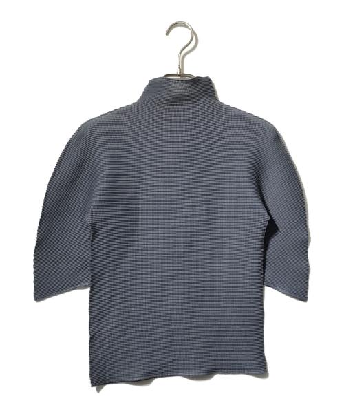 me ISSEY MIYAKE（ミーイッセイ ミヤケ）me ISSEY MIYAKE (ミーイッセイ ミヤケ) プリーツハイネックカットソー グレー サイズ:表記なしの古着・服飾アイテム