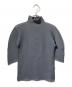 me ISSEY MIYAKE（ミーイッセイ ミヤケ）の古着「プリーツハイネックカットソー」｜グレー