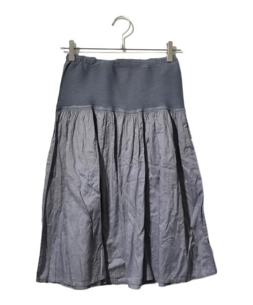me ISSEY MIYAKE（ミーイッセイ ミヤケ）me ISSEY MIYAKE (ミーイッセイ ミヤケ) プリーツ切替スカート グレー サイズ:表記なしの古着・服飾アイテム