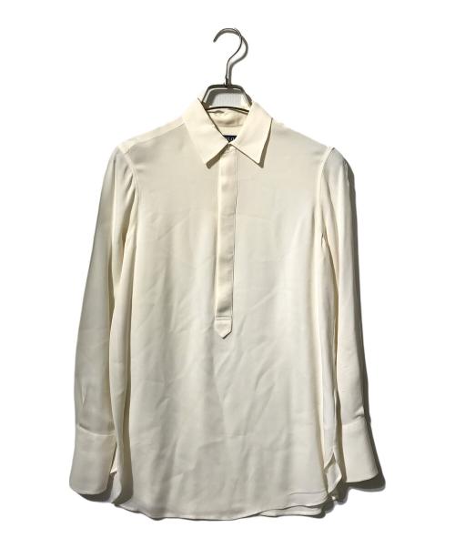 POLO RALPH LAUREN（ポロ・ラルフローレン）POLO RALPH LAUREN (ポロ・ラルフローレン) プルオーバーシルクシャツ アイボリー サイズ:XSの古着・服飾アイテム