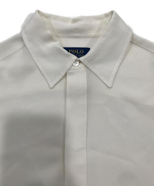 POLO RALPH LAUREN（ポロ・ラルフローレン）POLO RALPH LAUREN (ポロ・ラルフローレン) プルオーバーシルクシャツ アイボリー サイズ:XSの古着・服飾アイテム