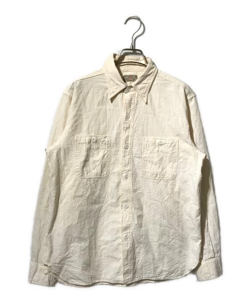 BUZZ RICKSON'S（バズリクソンズ）Buzz Rickson's (バズリクソンズ) ホワイトシャンブレーワークシャツ ベージュ サイズ:15-15 1/2の古着・服飾アイテム
