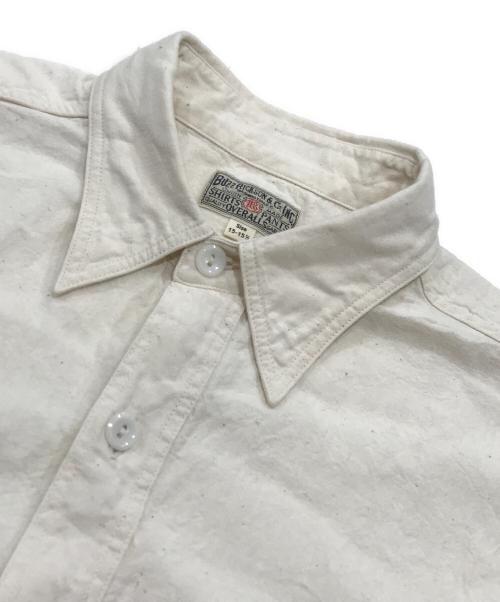 BUZZ RICKSON'S（バズリクソンズ）Buzz Rickson's (バズリクソンズ) ホワイトシャンブレーワークシャツ ベージュ サイズ:15-15 1/2の古着・服飾アイテム