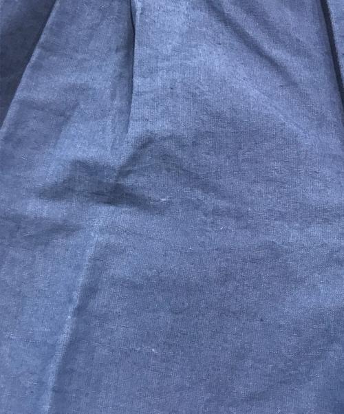 ISSEY MIYAKE（イッセイミヤケ）ISSEY MIYAKE (イッセイミヤケ) リネン混タックワイドパンツ ネイビー サイズ:Sの古着・服飾アイテム