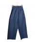 ISSEY MIYAKE (イッセイミヤケ) リネン混タックワイドパンツ ネイビー サイズ:S：8000円