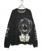 X-LARGE×DEATH NOTEエクストララージ×デスノート）の古着「ミサ ニット」｜ブラック