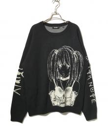 X-LARGE×DEATH NOTE（エクストララージ×デスノート）の古着「ミサ ニット」｜ブラック
