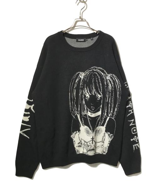 X-LARGE（エクストララージ）X-LARGE (エクストララージ) DEATH NOTE (デスノート) ミサ ニット ブラック サイズ:XLの古着・服飾アイテム