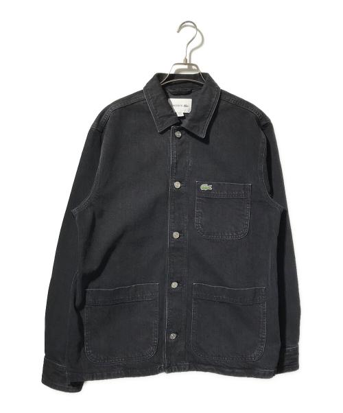 LACOSTE（ラコステ）LACOSTE (ラコステ) ブラック ヘビーオンスデニムジャケット ブラック サイズ:39　170/92Aの古着・服飾アイテム