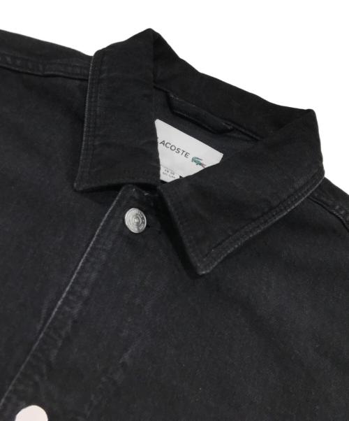 LACOSTE（ラコステ）LACOSTE (ラコステ) ブラック ヘビーオンスデニムジャケット ブラック サイズ:39　170/92Aの古着・服飾アイテム
