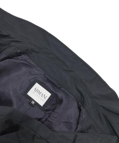ARMANI COLLEZIONI（アルマーニ コレツィオーニ）ARMANI COLLEZIONI (アルマーニ コレツィオーニ) ナイロンステンカラーコート ブラック サイズ:56の古着・服飾アイテム