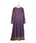 sara mallika (サラマリカ) Cotton Stripe Ethnic Print Tassel Dress/ロング丈ワンピース パープル サイズ:2：12000円