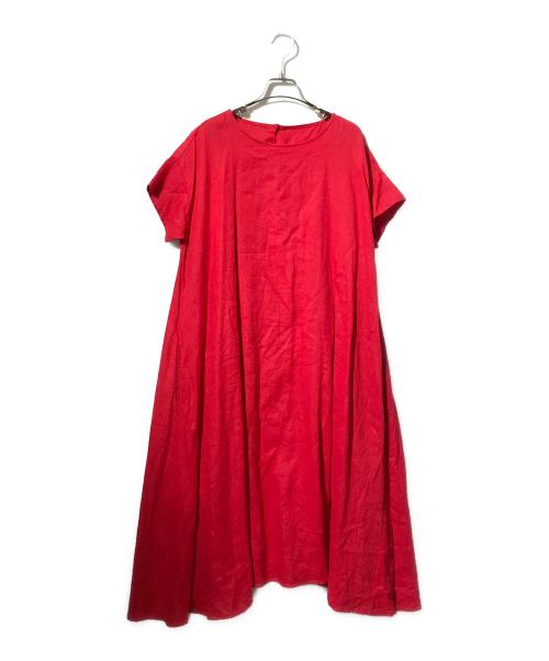BEARDSLEY（ビアズリー）BEARDSLEY (ビアズリー) リネンテントワンピース レッドの古着・服飾アイテム