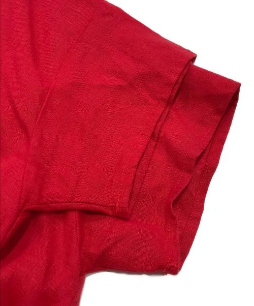 BEARDSLEY（ビアズリー）BEARDSLEY (ビアズリー) リネンテントワンピース レッドの古着・服飾アイテム