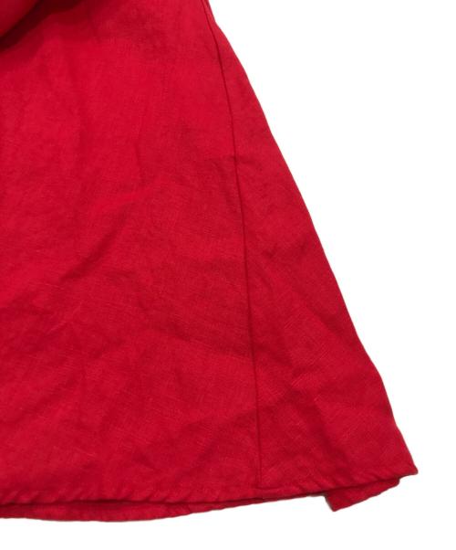 BEARDSLEY（ビアズリー）BEARDSLEY (ビアズリー) リネンテントワンピース レッドの古着・服飾アイテム