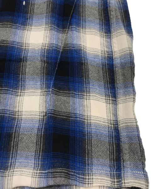 NUMBER (N)INE（ナンバーナイン）NUMBER (N)INE (ナンバーナイン) オンブレチェック オープンカラーシャツ ブルー サイズ:2の古着・服飾アイテム